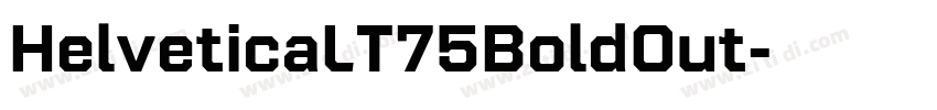HelveticaLT75BoldOut字体转换
