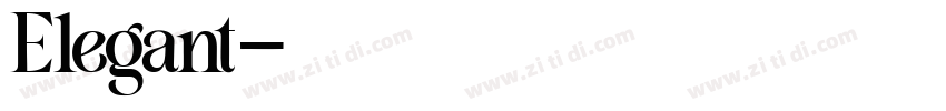 Elegant字体转换
