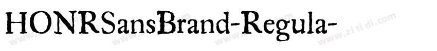 HONRSansBrand-Regula字体转换