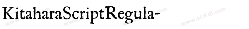 KitaharaScriptRegula字体转换