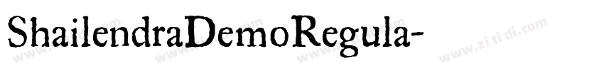 ShailendraDemoRegula字体转换