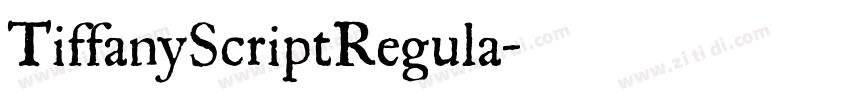 TiffanyScriptRegula字体转换