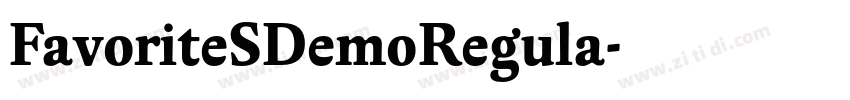 FavoriteSDemoRegula字体转换