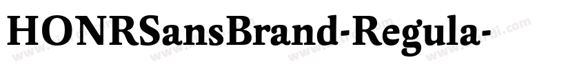 HONRSansBrand-Regula字体转换