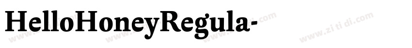 HelloHoneyRegula字体转换