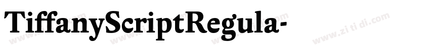 TiffanyScriptRegula字体转换