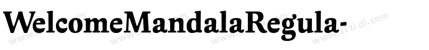 WelcomeMandalaRegula字体转换