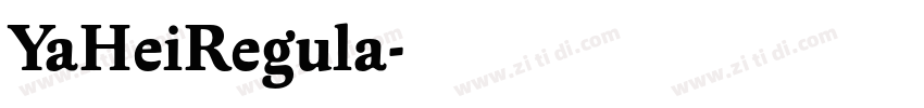 YaHeiRegula字体转换