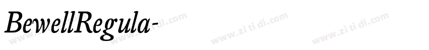 BewellRegula字体转换