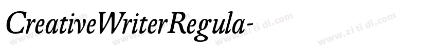 CreativeWriterRegula字体转换