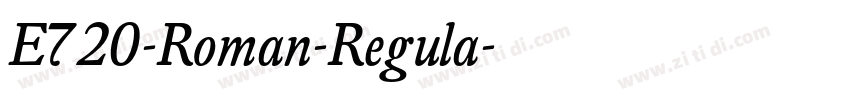 E720-Roman-Regula字体转换