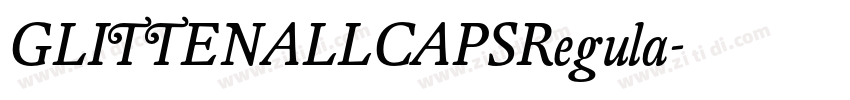 GLITTENALLCAPSRegula字体转换