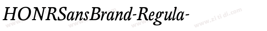 HONRSansBrand-Regula字体转换