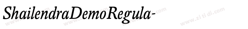 ShailendraDemoRegula字体转换