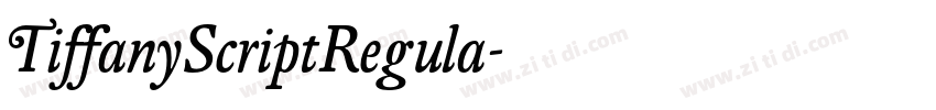 TiffanyScriptRegula字体转换