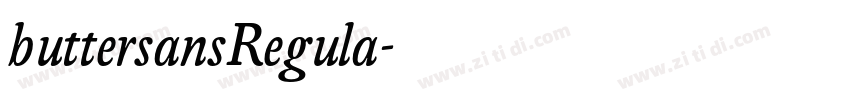 buttersansRegula字体转换 buttersansRegula字体转换