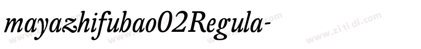 mayazhifubao02Regula字体转换