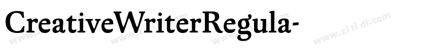 CreativeWriterRegula字体转换