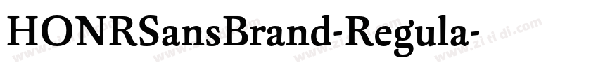 HONRSansBrand-Regula字体转换