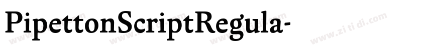 PipettonScriptRegula字体转换