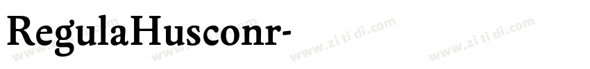 RegulaHusconr字体转换