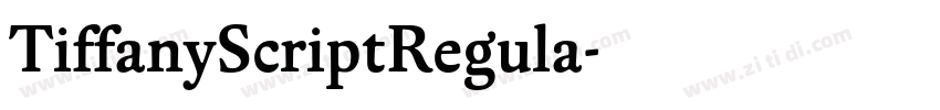 TiffanyScriptRegula字体转换