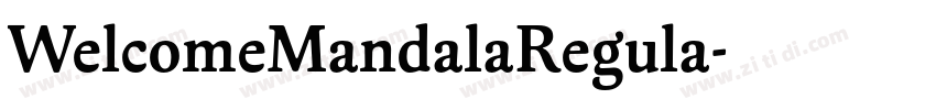 WelcomeMandalaRegula字体转换
