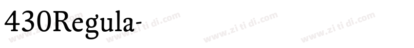 430Regula字体转换