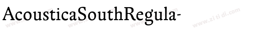 AcousticaSouthRegula字体转换