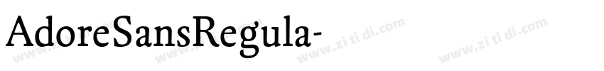 AdoreSansRegula字体转换