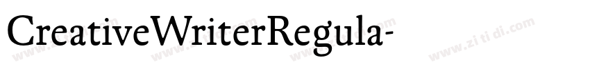 CreativeWriterRegula字体转换