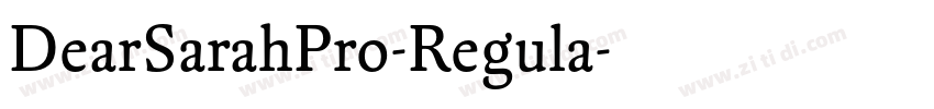 DearSarahPro-Regula字体转换