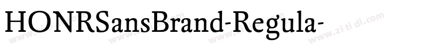 HONRSansBrand-Regula字体转换