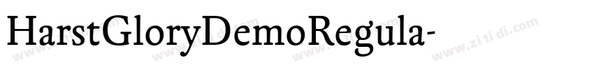 HarstGloryDemoRegula字体转换