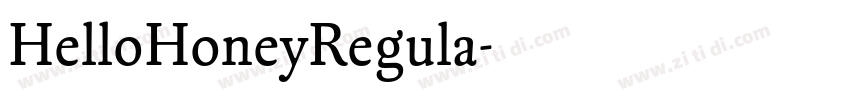 HelloHoneyRegula字体转换