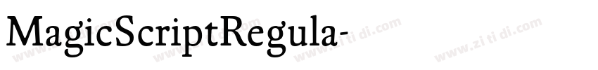 MagicScriptRegula字体转换
