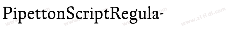 PipettonScriptRegula字体转换