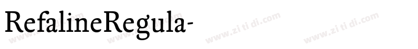 RefalineRegula字体转换