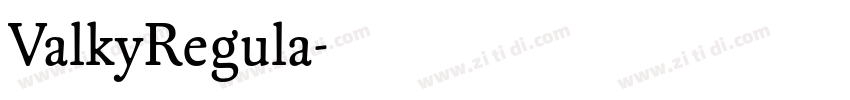 ValkyRegula字体转换