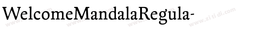 WelcomeMandalaRegula字体转换