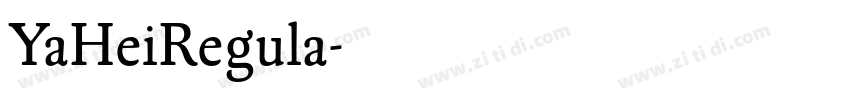 YaHeiRegula字体转换