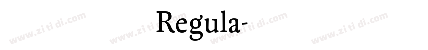 黄引齐招牌Regula字体转换