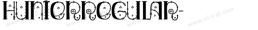HunterRegular字体转换