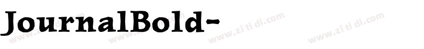 JournalBold字体转换