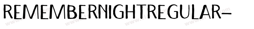 RememberNightRegular字体转换