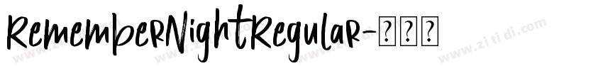 RememberNightRegular字体转换
