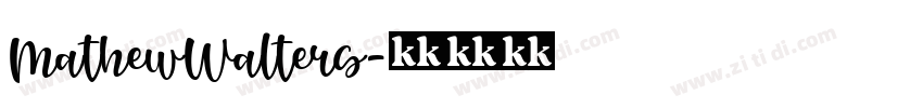 MathewWalters字体转换
