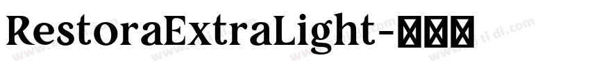 RestoraExtraLight字体转换