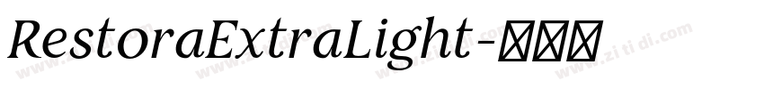 RestoraExtraLight字体转换