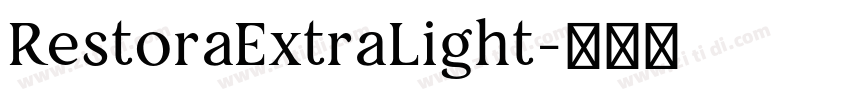 RestoraExtraLight字体转换